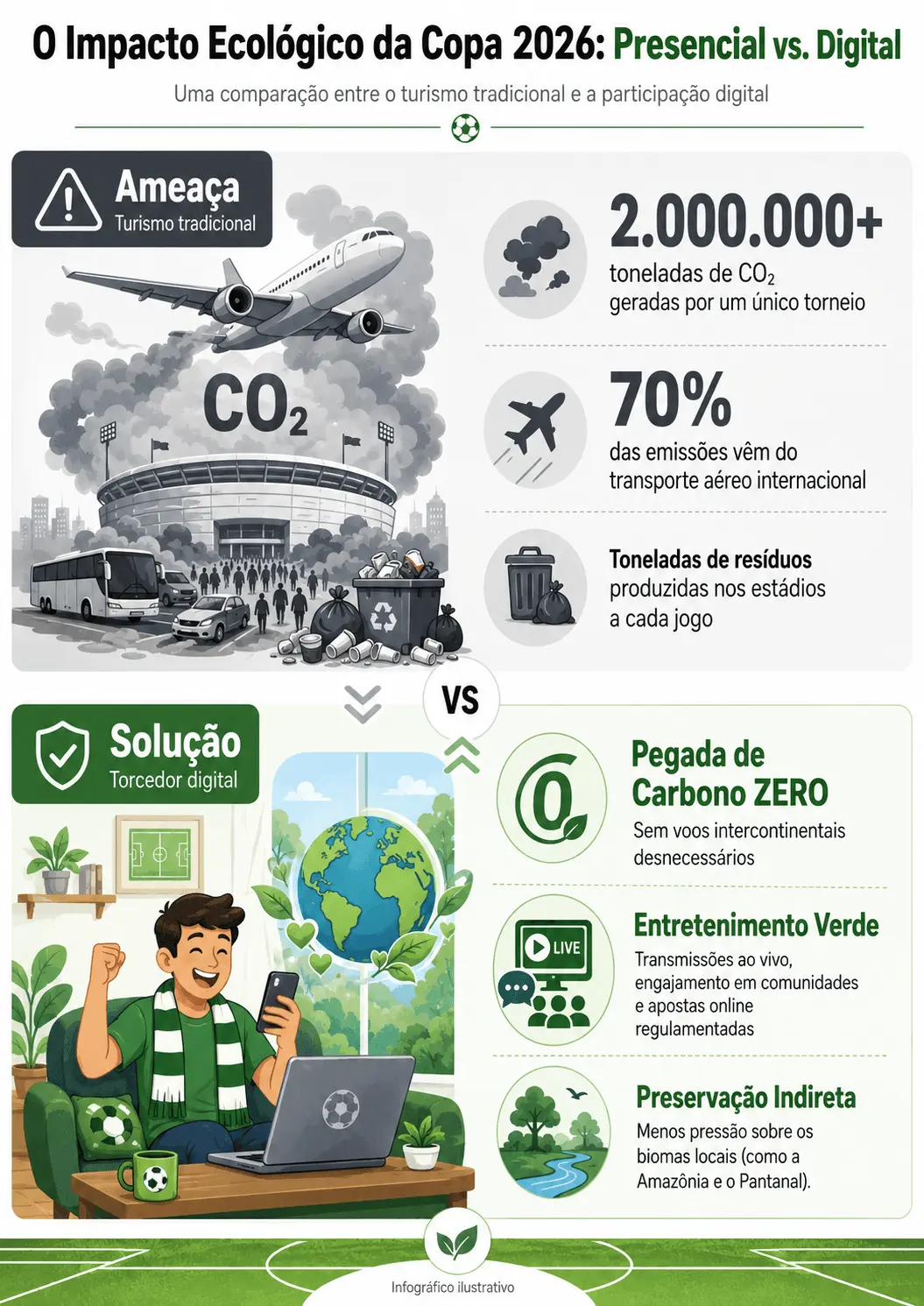 O Impacto Ecol&oacute;gico da Copa 2026